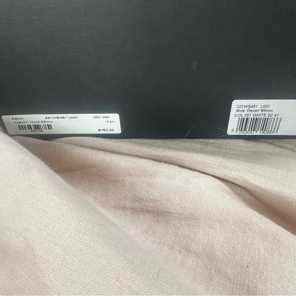 The attico Devon mule white leather 41 85mm heel - Picture 4 of 4